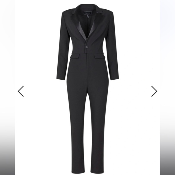 COPY - BCBGMAXAZRIA Clarisse Tuxedo Jumpsuit - Picture 1 of 4